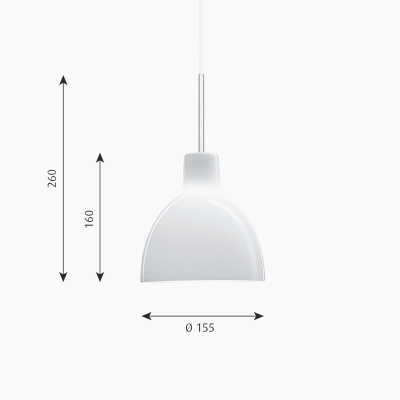 Toldbod 155220 Glass Pendant Louis Poulsen