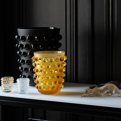 Mossi XXL Vase Black Crystal Lalique