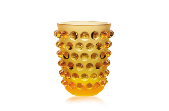 Mossi Vase Amber Crysral