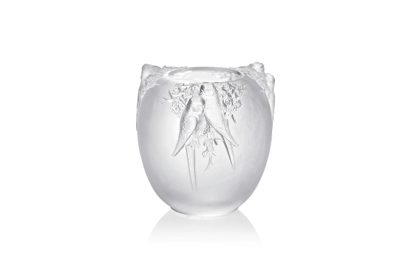 Perruches Vase Lalique