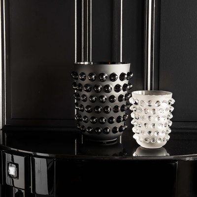 Mossi XXL Vase Black Crystal Lalique