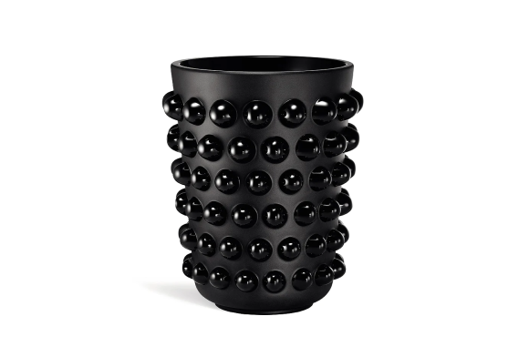 Mossi XXL Vase Black Crystal Lalique