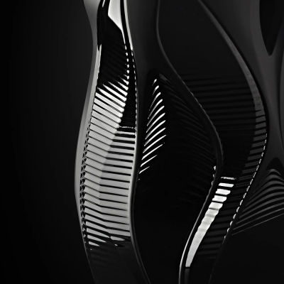 Manifesto Vase Black Crystal Lalique & Zaha Hadid