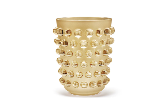 Mossi XXL Vase Gold Luster Crystal Lalique