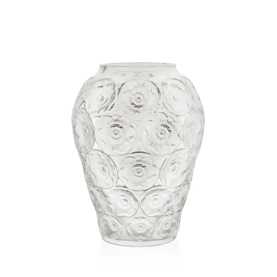 Anemones Vase Clear Crystal Lalique