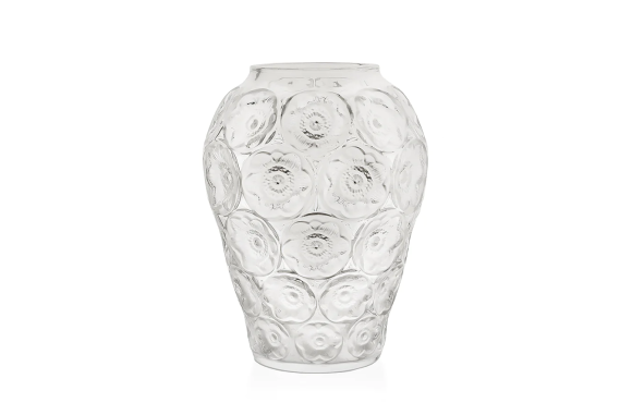 Anemones Vase Clear Crystal Lalique