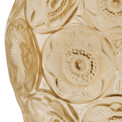Anemones Vase Gold Luster Crystal Lalique