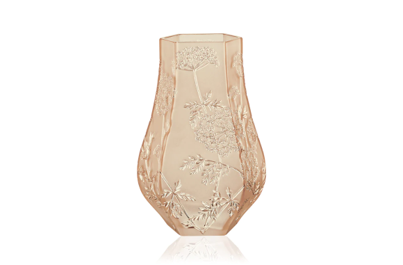Ombelles Vase Gold Luster Crystal Lalique