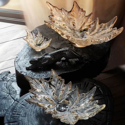 Champs-Élysées Grand Bowl Gold Luster Crystal Lalique