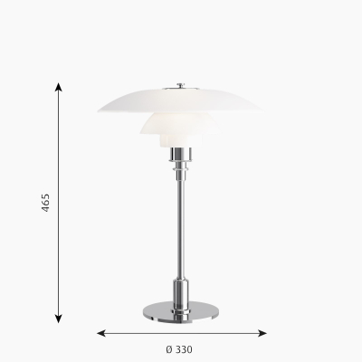 PH 3½-2½ Glass Table Louis Poulsen