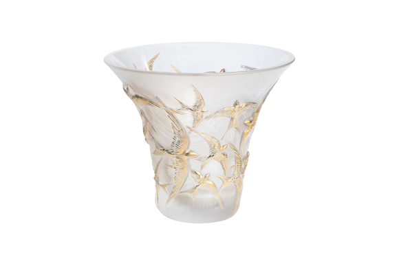 Hirondelles Flared Vase Lalique