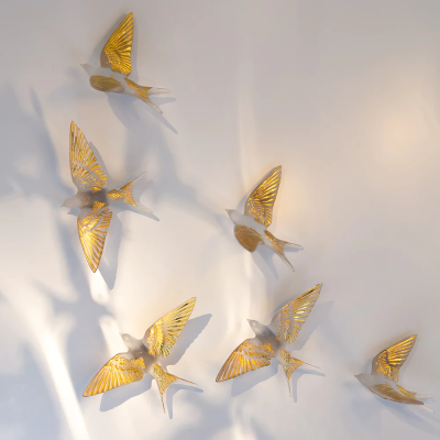 Swallow Wings Down Wall Sculpture Lalique