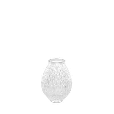 Plumes Small Vase Clear Crystal Lalique
