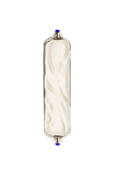 Mezuzah Large Clear and Nickel Lalique&Irma
