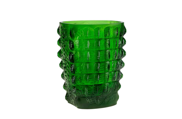 Croco Vase Green Amazon Crystal Lalique