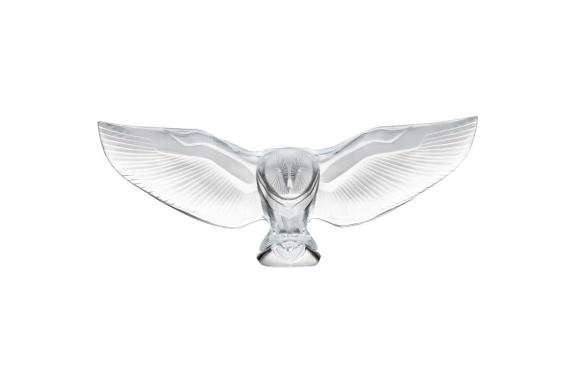 Barn Owl Sculpture Clear Crystal Lalique