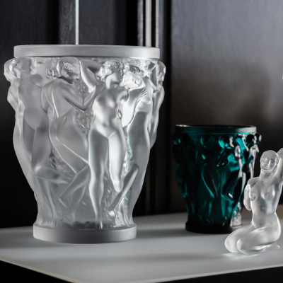 Bacchantes Grand Vase Clear Crystal Lalique
