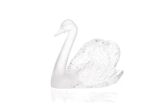 Swan Head Up Sculpture Clear Crystal Lalique