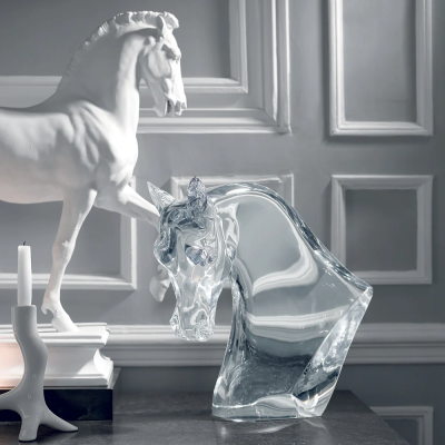 Horse's Head Sculpture Lalique