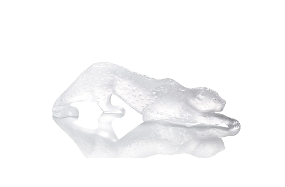 Zeila Panther Large Sculpture Clear Crystal Lalique