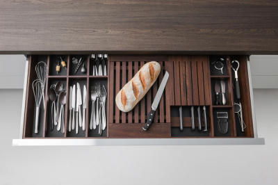 Smoked OAK Drawers and PAN Drawers Accessories Molteni&C