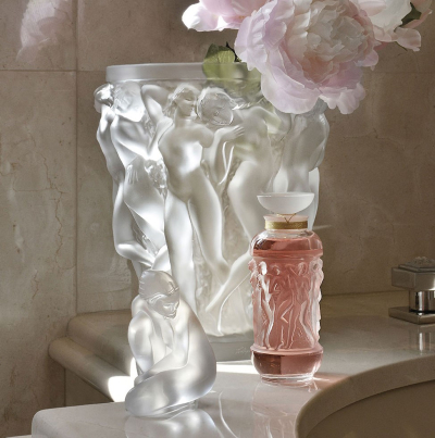 Bacchantes Vase Clear Crystal Lalique