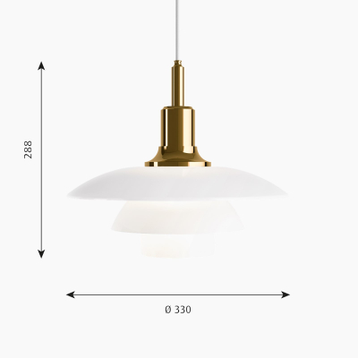 PH 3½-3 Glass Pendant Louis Poulsen