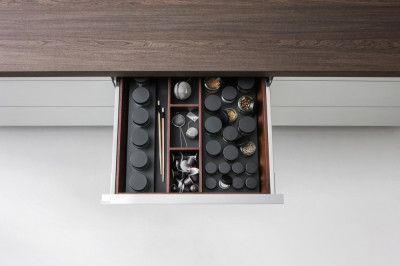 Smoked OAK Drawers and PAN Drawers Accessories Molteni&C