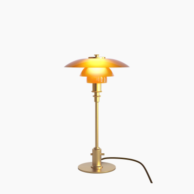 PH 2/1 Amber Coloured Glass Table Louis Poulsen