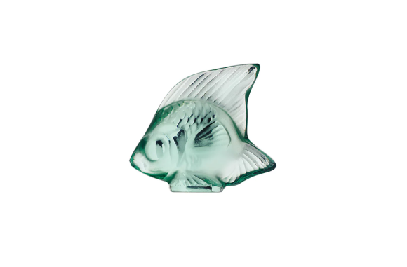 Fish Sulpture Mint Green Crystal Lalique