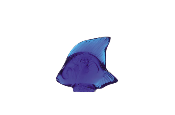 Fish Sulpture Cap Ferrat Blue Crystal Lalique
