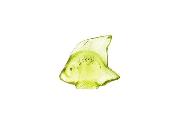 Fish Sulpture Anise GreenCrystal Lalique