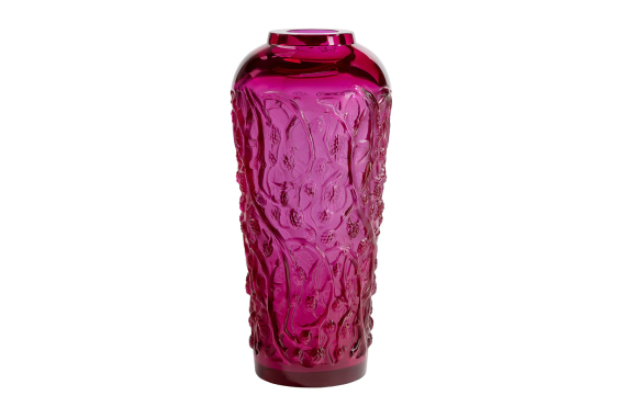 Mūres Large Vase Fuchsia Crystal Lalique