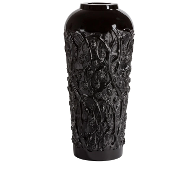 Mūres Large Vase Black Crystal Lalique
