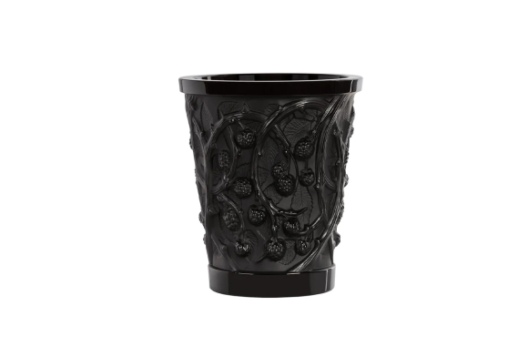 Mūres Medium Vase Black Crystal Lalique