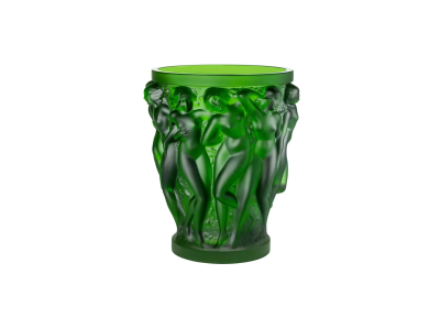 Bacchantes Vase Green Amazon Crystal Lalique