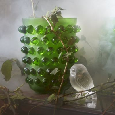 Mossi Vase Green Amazon Crystal Lalique