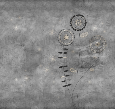 Golden flowers Londonart