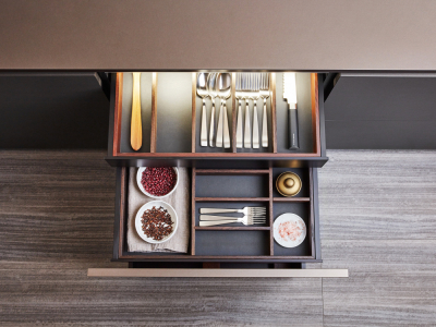 Smoked OAK Drawers and PAN Drawers Accessories Molteni&C