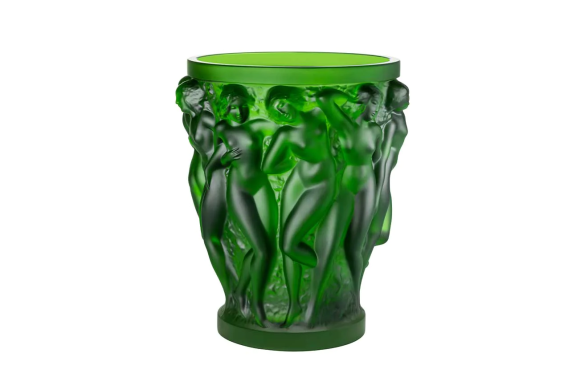 Bacchantes Vase Green Amazon Crystal Lalique