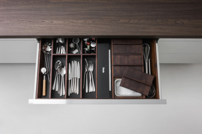 Smoked OAK Drawers and PAN Drawers Accessories Molteni&C