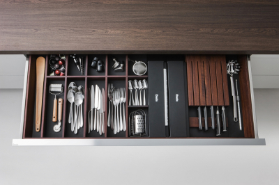Smoked OAK Drawers and PAN Drawers Accessories Molteni&C