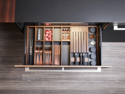 Smoked OAK Drawers and PAN Drawers Accessories Molteni&C