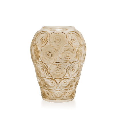 Anemones Vase Gold Luster Crystal Lalique