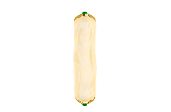 Mezuzah Large Clear and Gilded Lalique&Irma
