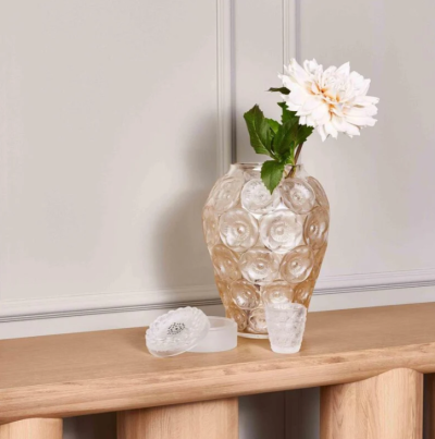 Anemones Vase Gold Luster Crystal Lalique