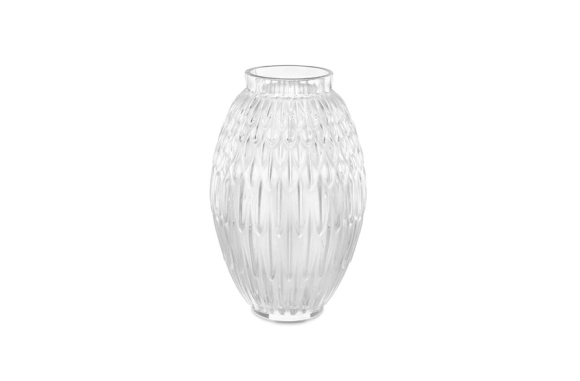 Plumes Large Vase Clear Crystal Lalique