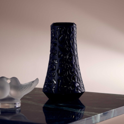 Panthére Vase Black Crystal Lalique