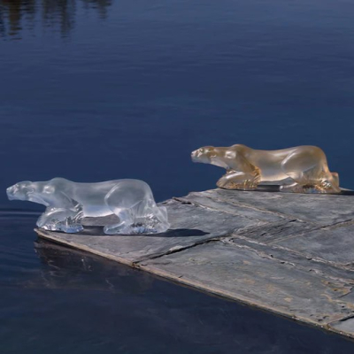 Timbavati Lioness Sculpture Clear Crystal Lalique