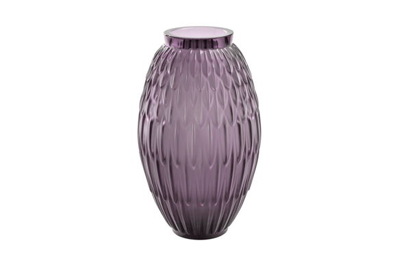 Plumes Grand Dusk Puple Crystal Vase